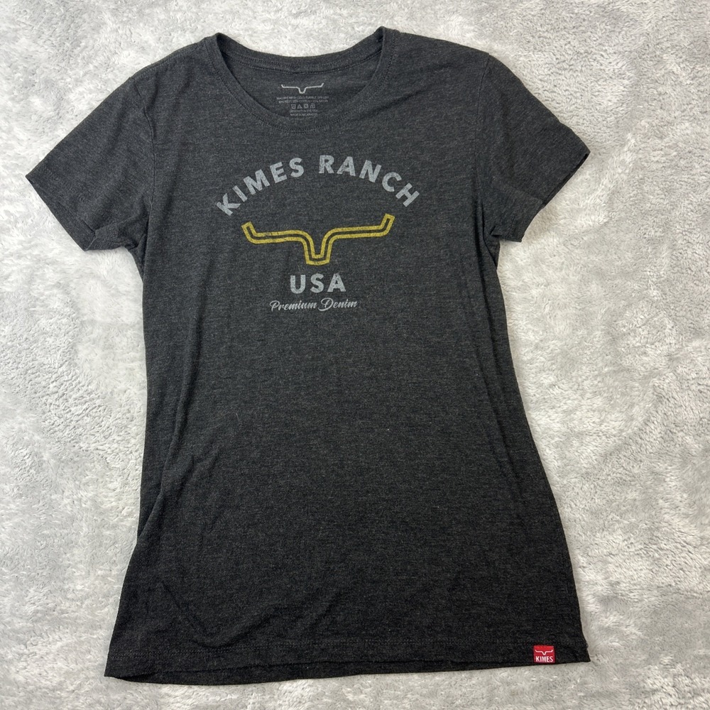 Kimes Ranch T-Shirt Women's S Gray Short Sleeve Tee Western Rodeo